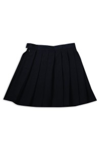 CH199 Design women's dark blue cheerleading pleated skirt invisible zipper pleated skirt side zipper cheerleading pleated skirt hk center detail view-7